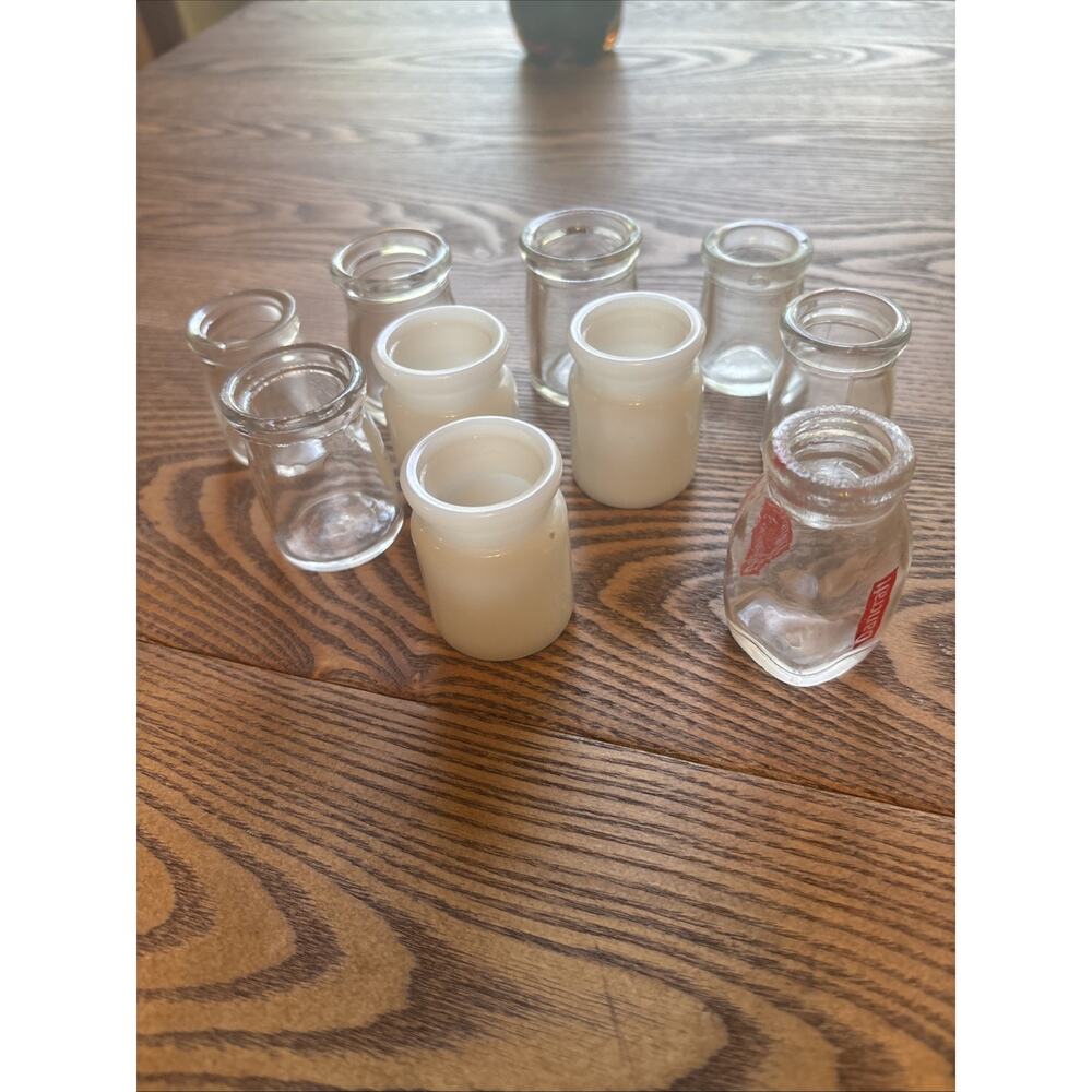 Restaurant Creamers For Individual Coffee Cups Set Of 10 Milk Glass White - Picture 5 of 5